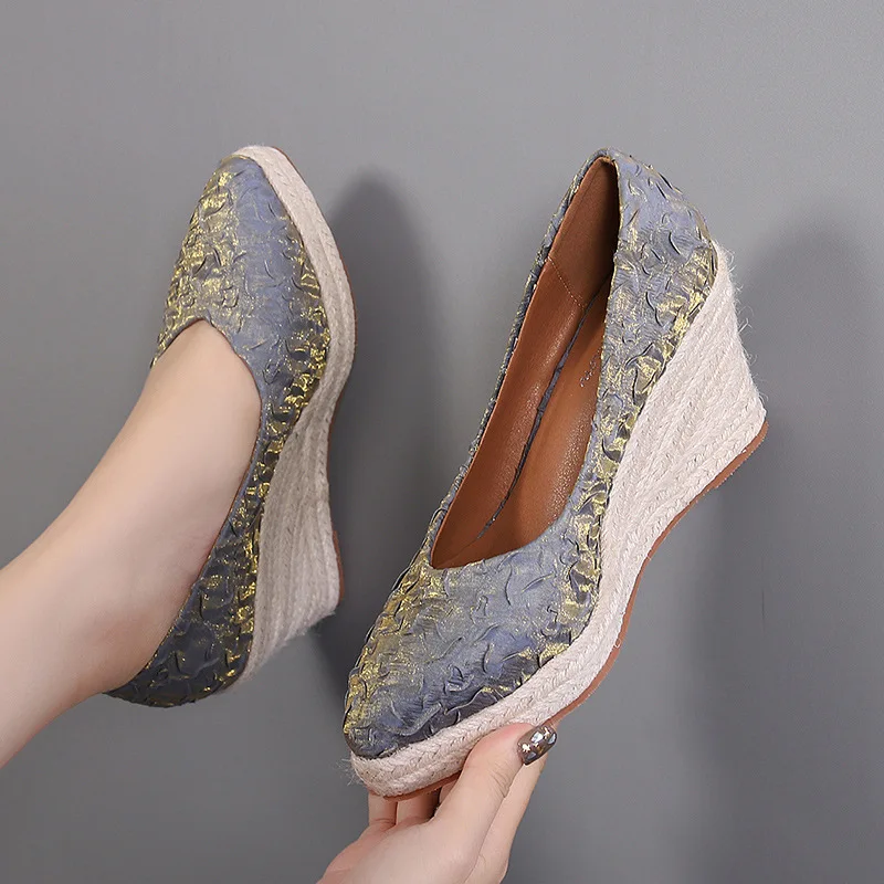 8cm Size 34-42 Breathable Comf - Espadrille Slip On recension och pris