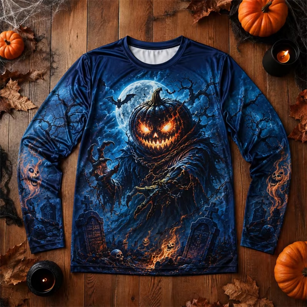 Halloween 3d Print Scary Pumpk - Tee Graphic Print recension och pris