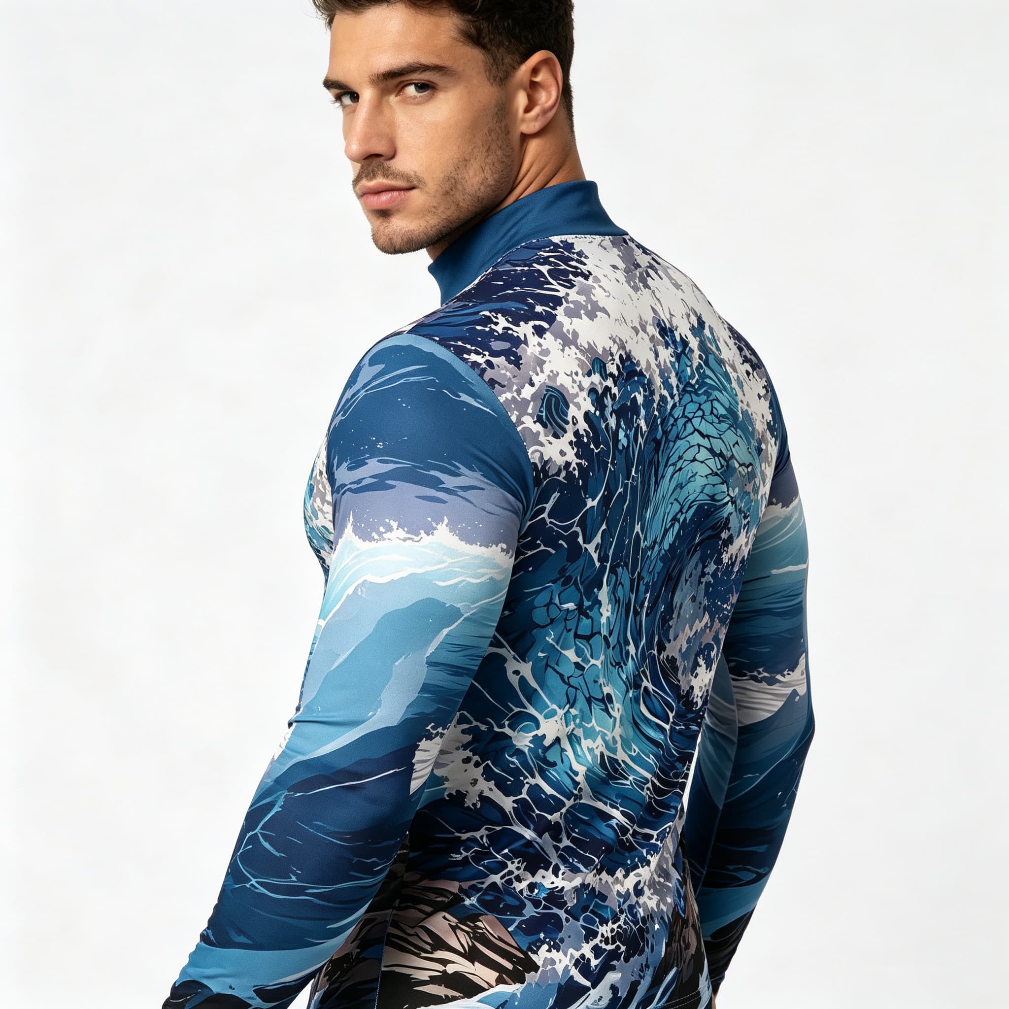 Vintage Ocean Surf Wave Print  - Tee Graphic Print recension och pris