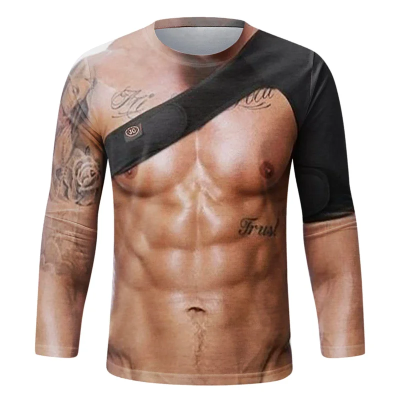 Funny Fake Muscle Graphic T Sh - Tee Graphic Print recension och pris